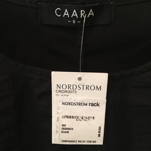 NWT~CAARA Black Oversized Dress w/ Tie Size Small - Picture 4 of 7